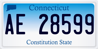 CT license plate AE28599