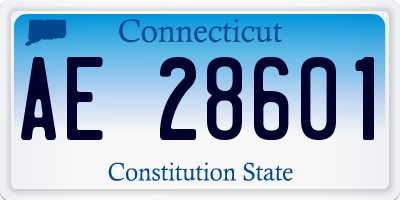 CT license plate AE28601