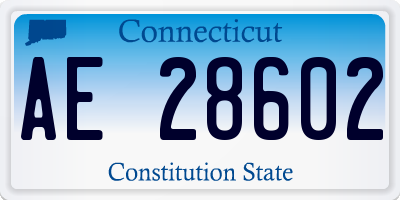 CT license plate AE28602