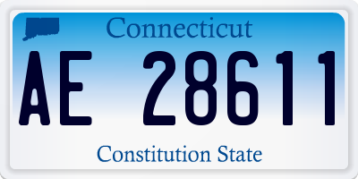 CT license plate AE28611