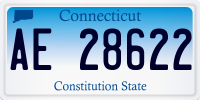 CT license plate AE28622