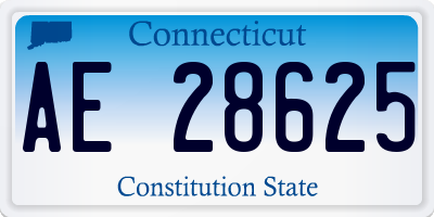 CT license plate AE28625