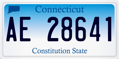 CT license plate AE28641