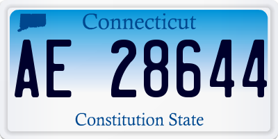 CT license plate AE28644