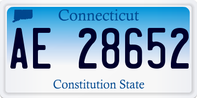 CT license plate AE28652