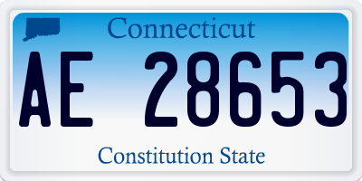 CT license plate AE28653