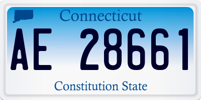 CT license plate AE28661