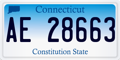 CT license plate AE28663