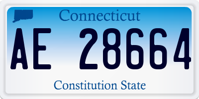 CT license plate AE28664