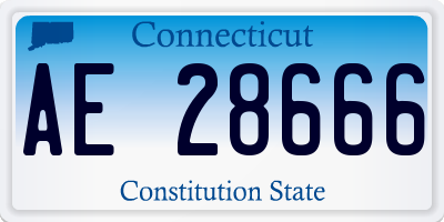 CT license plate AE28666