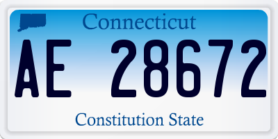 CT license plate AE28672