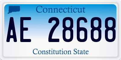 CT license plate AE28688