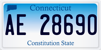 CT license plate AE28690