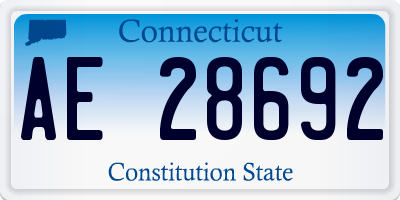 CT license plate AE28692
