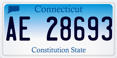 CT license plate AE28693