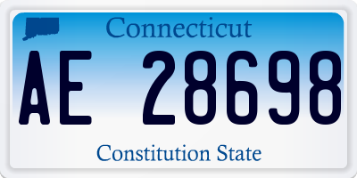 CT license plate AE28698