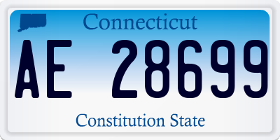 CT license plate AE28699