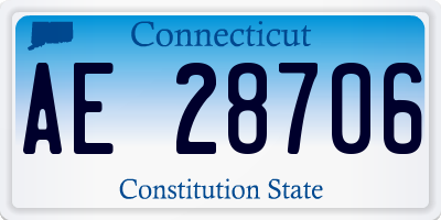 CT license plate AE28706