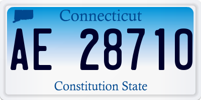 CT license plate AE28710