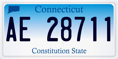 CT license plate AE28711