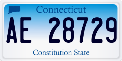 CT license plate AE28729