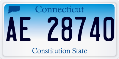 CT license plate AE28740