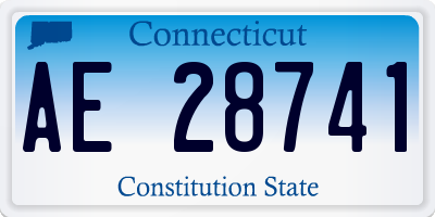 CT license plate AE28741