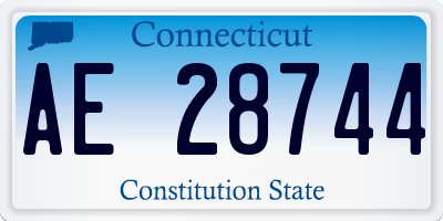 CT license plate AE28744