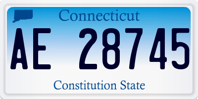 CT license plate AE28745