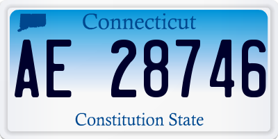 CT license plate AE28746