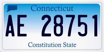 CT license plate AE28751