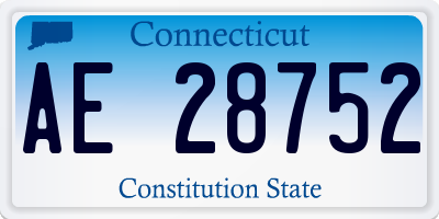 CT license plate AE28752
