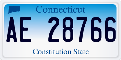 CT license plate AE28766