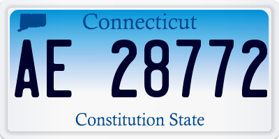 CT license plate AE28772