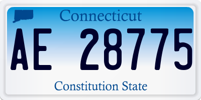 CT license plate AE28775