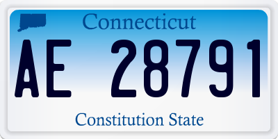 CT license plate AE28791