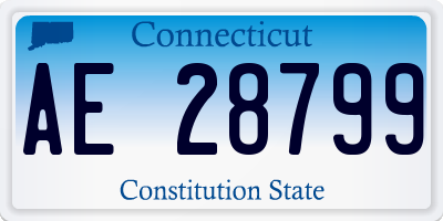 CT license plate AE28799