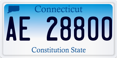 CT license plate AE28800