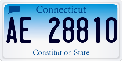 CT license plate AE28810