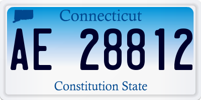 CT license plate AE28812