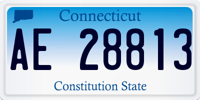 CT license plate AE28813
