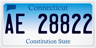 CT license plate AE28822