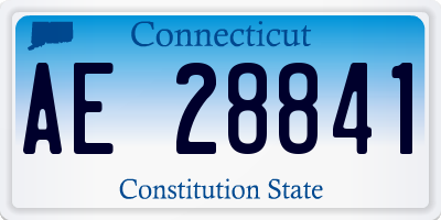 CT license plate AE28841