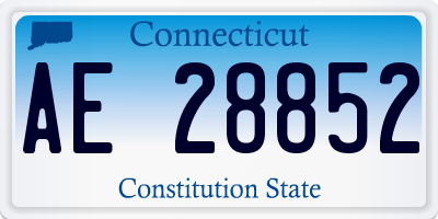 CT license plate AE28852