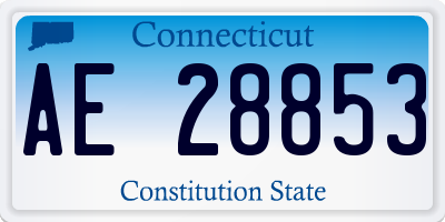 CT license plate AE28853