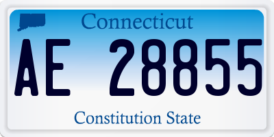 CT license plate AE28855