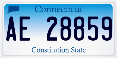 CT license plate AE28859