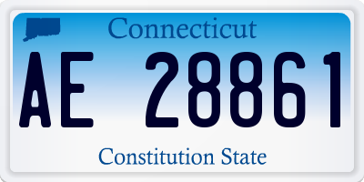 CT license plate AE28861