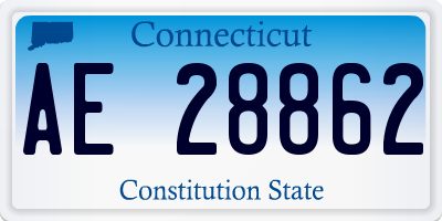 CT license plate AE28862