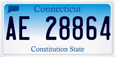 CT license plate AE28864